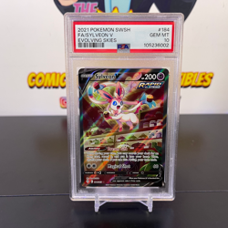 Sylveon V PSA 10 - 2021 Pokemon Sword & Shield Evolving Skies ALT Art #184 - Image 1
