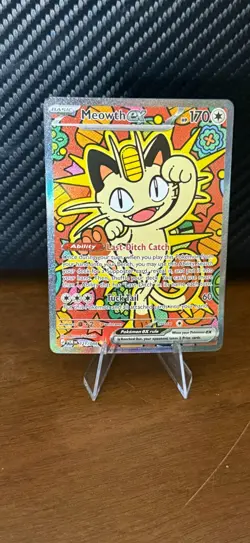 Meowth ex 121/088 Me03: Perfect Order Holo RAW Pokemon - Image 1