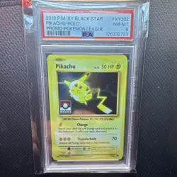 Pokemon Pikachu XY Black Star Promo XY202 Holo Pokemon League PSA 8 - Image 1