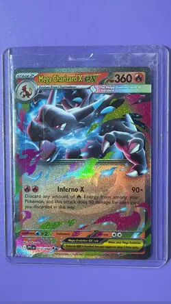 Pokemon TCG Mega Charizard X EX 013/094 Me02 Phantasmal Flames Holo 360 HP - Image 1