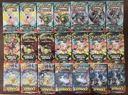 Pokemon (21 lot) Booster Packs (7) surging sparks, (7) Journey,(7) Perfect Order - Image 1