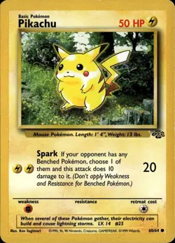Pokemon Jungle #60/64 Pikachu Common - Image 1