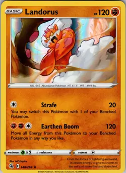 Landorus Holo Rare SWSH08: Fusion Strike 148/264 NM - Pokemon TCG - Image 1