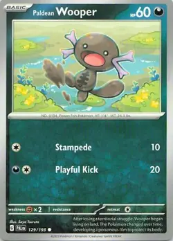 Paldean Wooper 129/193 Scarlet & Violet-Paldea Evolved Common NM Pokemon TCG - Image 1