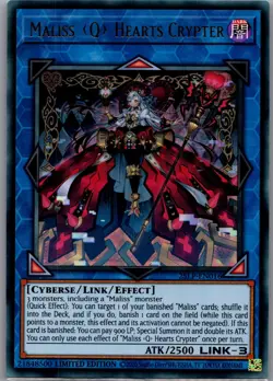 Yugioh - Maliss Q Hearts Crypter (UltraRare) 25LP-EN016 Limited - Limited Pack - Image 1