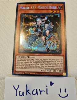 Maliss P March Hare (Secret rare) ALIN-EN023 1st Edition mint YuGiOh TCG English - Image 1