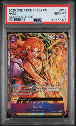 2025 One Piece Nami (Alternate Art) PRB02-012 Premium Booster PSA 10 English - Image 1