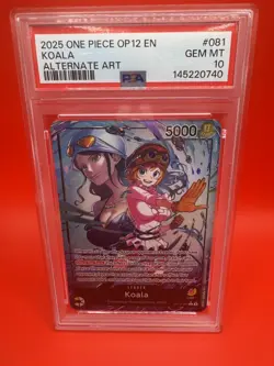 PSA 10 Koala Alt Art Leader OP12-081 One Piece TCG Legacy of the Master - Image 1
