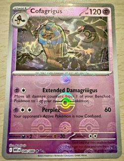 Pokemon TCG Cofagrigus 040/086 White Flare Pokeball Reverse Holo Card - Image 1