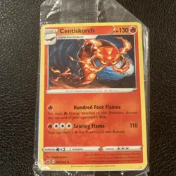 Pokemon CENTISKORCH Sword & Shield GameStop SEALED Pomo Card Limited 039/202 - Image 1
