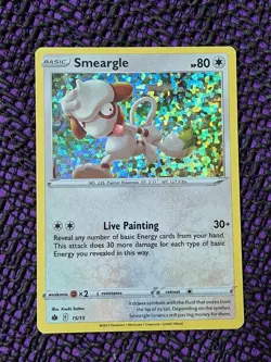 Pokemon TCG Smeargle McDonald Promo 2022 Holo Rare Card 15/15 HOLO BLEED ERROR - Image 1
