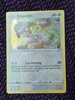 Pokemon TCG Smeargle McDonald Promo 2022 Holo Rare Card 15/15 HOLO BLEED ERROR - Image 2