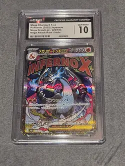 CGC 10 Mega Charizard X ex 223/193 MA Mega Dream ex Japanese Pokemon Card - Image 1