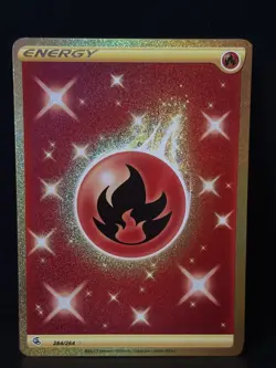 Fire Energy 284/264 Fusion Strike Full Art Secret Rare Holo Pokemon Card NM - Image 1