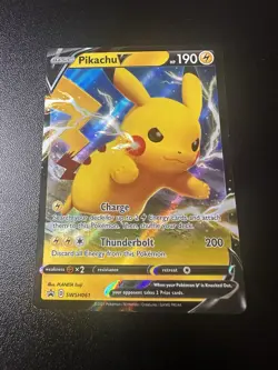 2021 Pokemon Pikachu V SWSH061 TCG Black Star Promo Card - Image 1