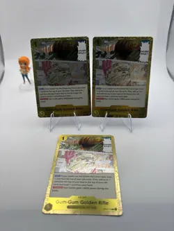 Bandai One Piece Card Game Gum-Gum Golden Rifle OP15-116 Foil Event x3 - Image 1