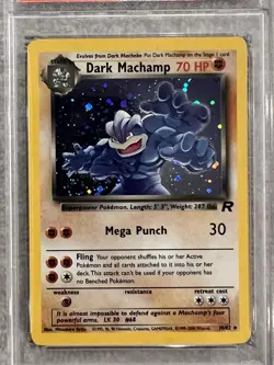PSA 8 Dark Machamp Holo 10/82 Team Rocket 2000 Pokemon Card - Image 4