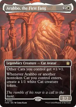 Arahbo, the First Fang (Borderless) Foil R Foundations 294 NM - Image 1