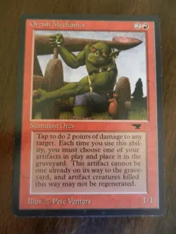 3x MTG - Orcish Mechanics - Antiquities - Light Play - Image 2