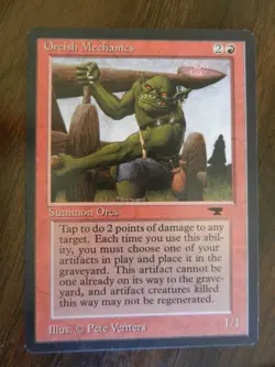 3x MTG - Orcish Mechanics - Antiquities - Light Play - Image 3
