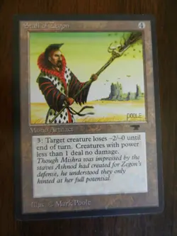 MTG: Staff of Zegon - Antiquities - Light Play - Image 1
