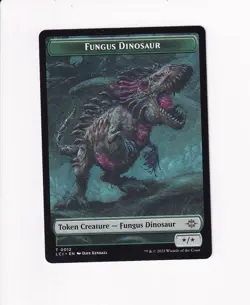 2023 MTG MAGIC THE GATHERING THE LOST CAVERNS OF IXALAN TOKEN FUNGUS DINOSAUR - Image 1