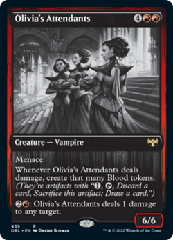 Olivia's Attendants (Grayscale) Innistrad: Double Feature - Crimson Vow NM - Image 1
