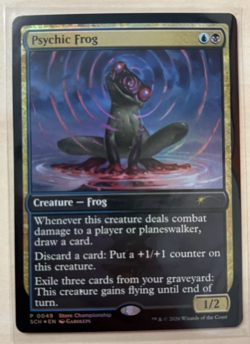 MTG: Secrets Of Strixhaven PSYCHIC FROG FOIL STORE CHAMPIONSHIP PROMO - Image 1