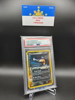 2004 POKEMON EX TEAM ROCKET RETURNS #7 DARK MAROWAK-HOLO PSA 9 - Image 1