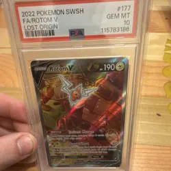 Pokemon Rotom V Full Art Ultra Rare Holo PSA 10 Lost Origin 177/196 2022 - Image 1
