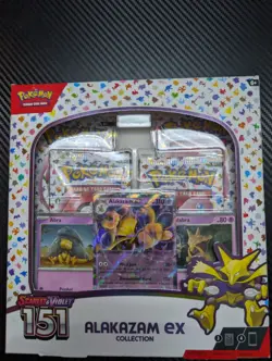 Pokemon TCG Scarlet and Violet - 151 Alakazam ex Collection Box (Sealed) 820650855269 - Image 1