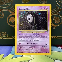 Pokemon Unown [A] 14/75 Neo Discovery Holo SWIRL English - NM - Image 1
