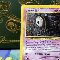 Pokemon Unown [A] 14/75 Neo Discovery Holo SWIRL English - NM - Image 2