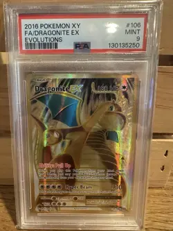Pokemon TCG Dragonite EX Full Art Ultra Rare XY Evolutions 106/108 PSA 9 - Image 1