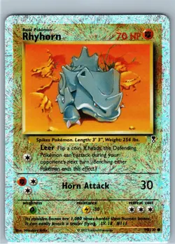 Pokemon Card - Rhyhorn 90/110 - Legendary Collection - Reverse Holo - Image 1