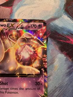 2016 Pokemon XY Black Star Mewtwo EX Triple Power Tin Promo #XY107 *TIN DAMAGE* - Image 5