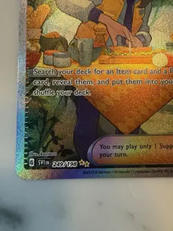 Pokemon TCG Scarlet & Violet Arven Trainer 249/198 Hyper Rare - Image 2