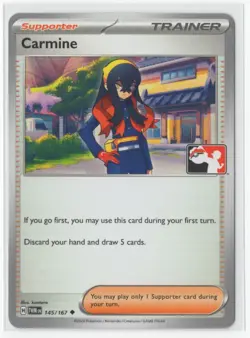 Pokemon Prize Pack Series 7 Carmine 145/167 - PLAY STAMP - Image 1