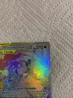 Reshiram & Zekrom GX Rainbow Pokemon Cosmic Eclipse 259/236 - Image 5