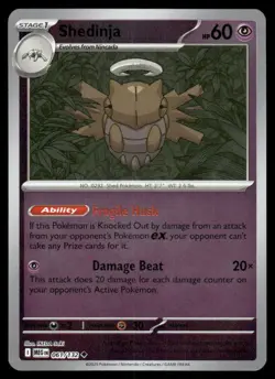 Shedinja 061/132 Uncommon Mega Evolution Pokemon Reverse Holo Near Mint - Image 1