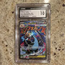 CGC 10 Mega Charizard X EX Black Star Promo Me: Mega Evolution 023 JP Holo x2 - Image 1