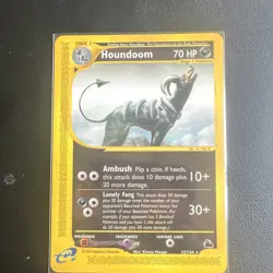 Pokemon TCG Houndoom Skyridge Rare Regular 12/144 70 HP English Stage 1 - Image 1