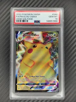 PSA 10 Pikachu VMAX #044/185 2020 Pokemon SWSH Vivid Voltage GEM MINT - Image 2