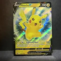 Pokemon TCG Pikachu V SWSH Black Star Promos SWSH198 Holo Promo Near Mint - Image 1
