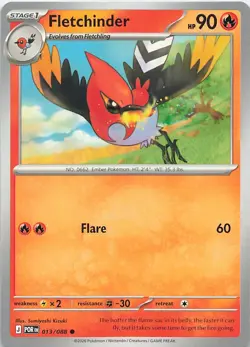 Fletchinder 013/088 Common Perfect Order Pokemon Near Mint - Image 1
