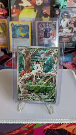 Pokemon Meowth 106/094 Me02: Phantasmal Flames Illustration Rare Holo 70 HP - Image 3