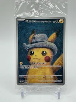 2023 Pokemon X Van Gogh Pikachu With Grey Felt Hat Black Star Promo #085 - Image 1