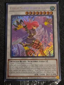 YuGiOh Cyber Slash Harpie Lady BLC1-EN010 Limited Edition Secret Rare Sealed - Image 1