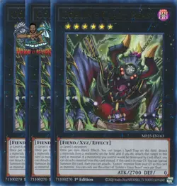 Yugioh! 3x Goblin's Crazy Beast MP25-EN163 Ultra Rare 1st Ed NM - Image 1