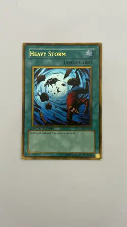 GLD1-EN031 Heavy Storm Gold Rare Limited Edition LP Yugioh Card - Image 1